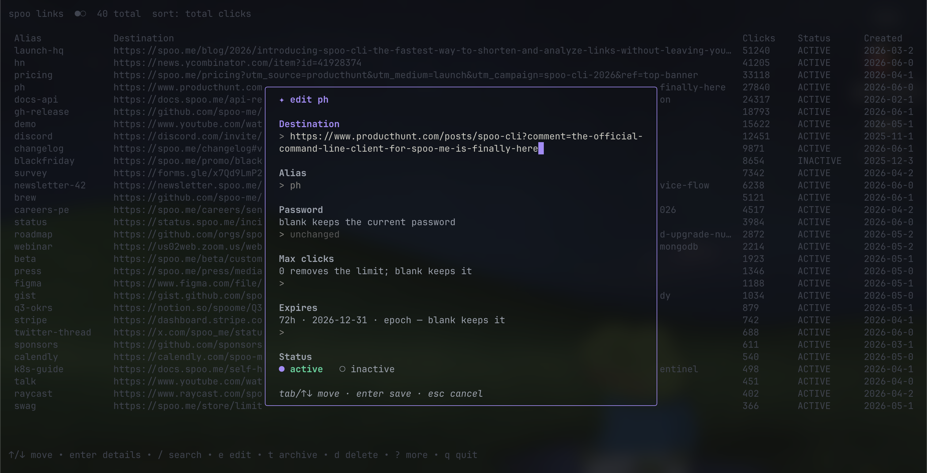 Shaf CLI screenshot
