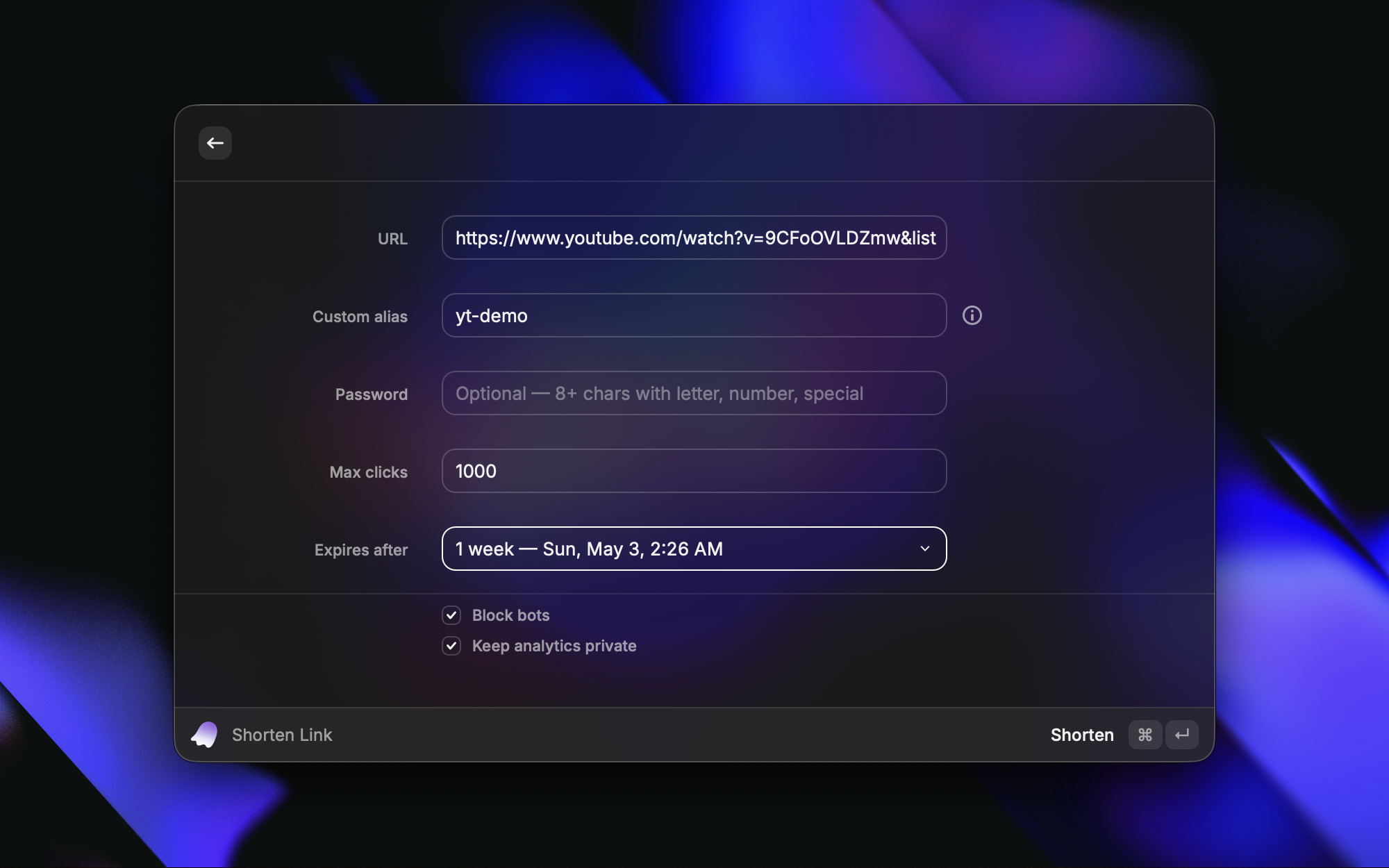 Shaf for Raycast screenshot